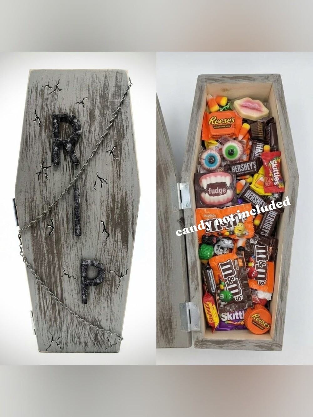Handmade Coffin Halloween Candy Box